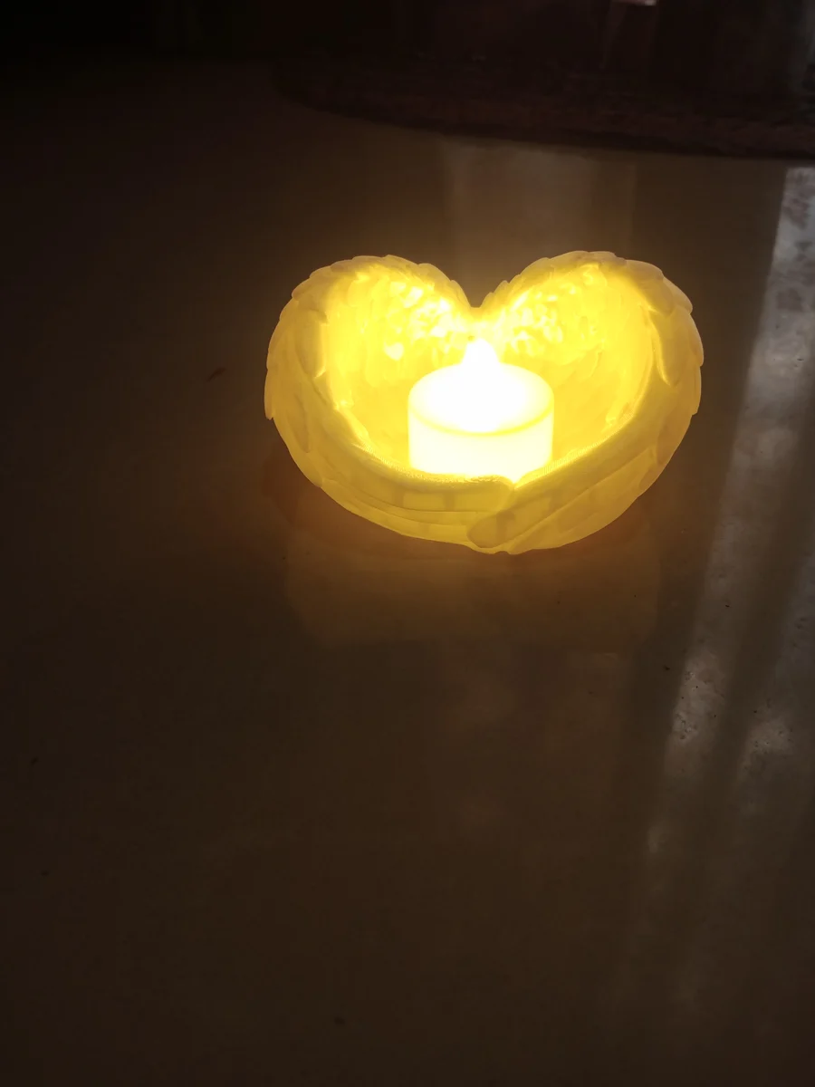Angel Wing LED Tea Light Holder — Reference image