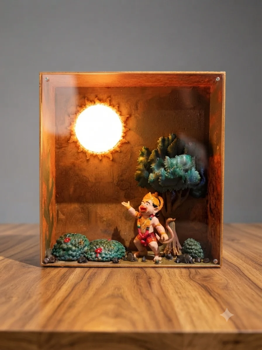 Hanuman Sun Shadow Box — Reference image