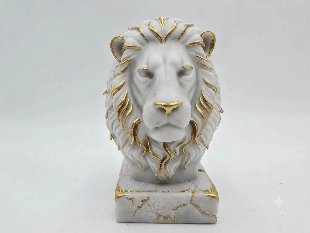 Ivory & Gold Lion Bust — Reference image